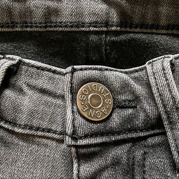 Acne Studios gray cropped/fray hem skinny jeans - Picture 8 of 10